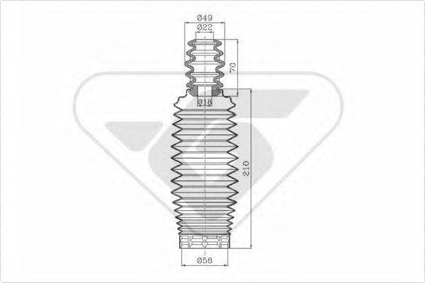 HUTCHINSON KP001 Пилозахисний комплект, амортизатор