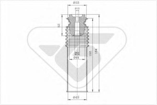 HUTCHINSON KP004 Пилозахисний комплект, амортизатор