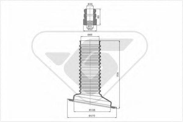 HUTCHINSON KP047 Пилозахисний комплект, амортизатор