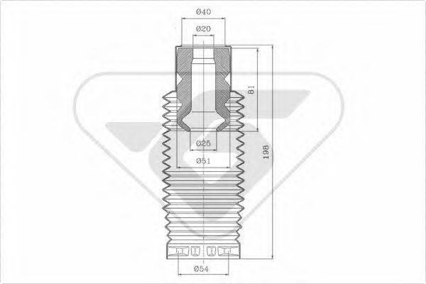 HUTCHINSON KP095 Пилозахисний комплект, амортизатор