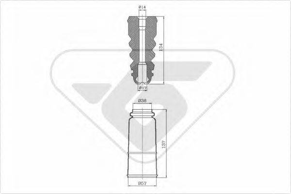 HUTCHINSON KP106 Пилозахисний комплект, амортизатор