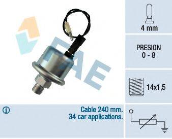 FAE 14550 Датчик, тиск олії