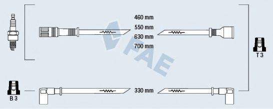 FAE 83040 Комплект дротів запалювання