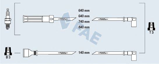 FAE 85390 Комплект дротів запалювання