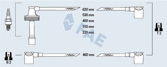 FAE 85480 Комплект дротів запалювання