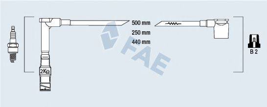 FAE 85510 Комплект дротів запалювання