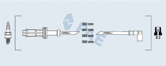 FAE 85600 Комплект дротів запалювання