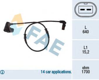 FAE 78092 Датчик, частота обертання колеса