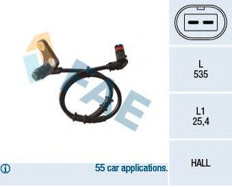 FAE 78136 Датчик, частота обертання колеса