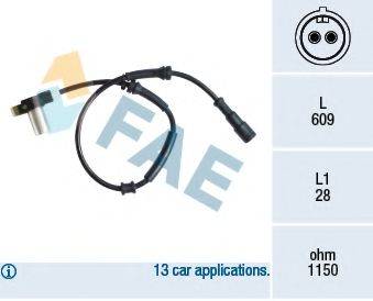 FAE 78129 Датчик, частота обертання колеса