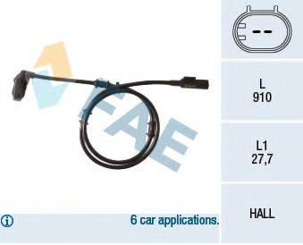 FAE 78133 Датчик, частота обертання колеса