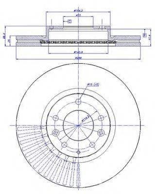 CAR 1421529 гальмівний диск