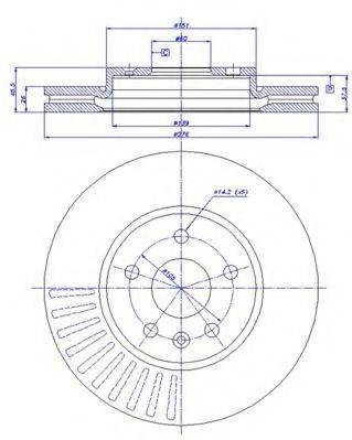 CAR 1421554 гальмівний диск