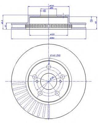 CAR 1421615 гальмівний диск