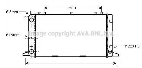 AVA QUALITY COOLING AI2098 Радіатор, охолодження двигуна