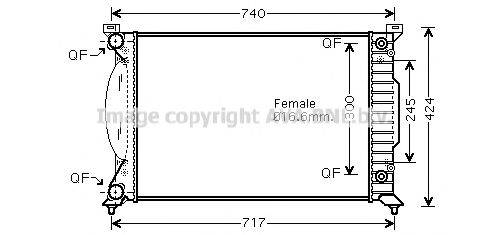 AVA QUALITY COOLING AI2202 Радіатор, охолодження двигуна