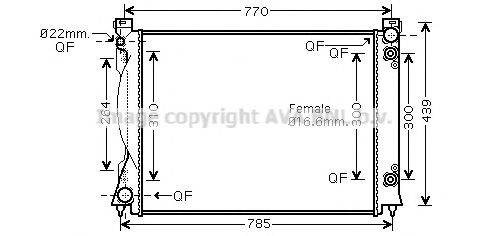 AVA QUALITY COOLING AI2236 Радіатор, охолодження двигуна