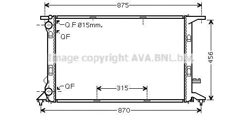 AVA QUALITY COOLING AI2292 Радіатор, охолодження двигуна