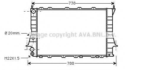 AVA QUALITY COOLING AIA2077 Радіатор, охолодження двигуна