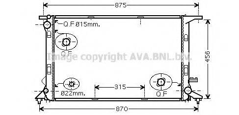 AVA QUALITY COOLING AIA2290 Радіатор, охолодження двигуна