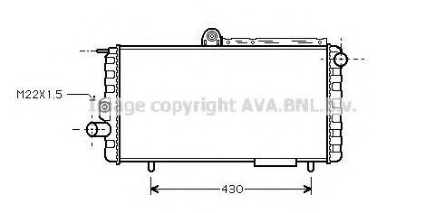 AVA QUALITY COOLING AL2007 Радіатор, охолодження двигуна