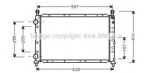 AVA QUALITY COOLING AL2020 Радіатор, охолодження двигуна