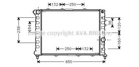 AVA QUALITY COOLING AL2057 Радіатор, охолодження двигуна