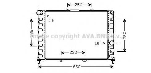 AVA QUALITY COOLING AL2091 Радіатор, охолодження двигуна