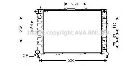 AVA QUALITY COOLING AL2114 Радіатор, охолодження двигуна