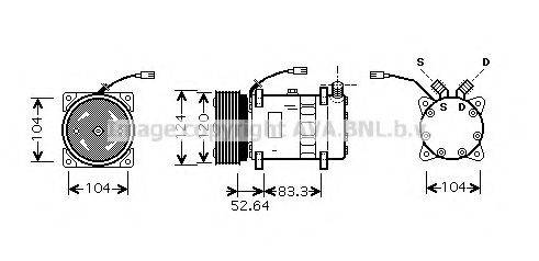 AVA QUALITY COOLING ALK095 Компресор, кондиціонер