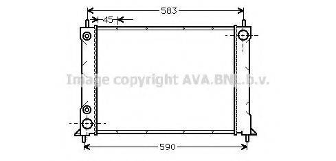 AVA QUALITY COOLING AU2070 Радіатор, охолодження двигуна