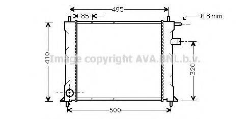 AVA QUALITY COOLING AU2110 Радіатор, охолодження двигуна