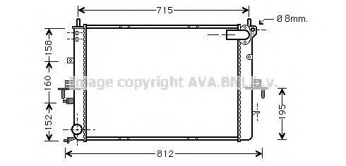 AVA QUALITY COOLING AU2152 Радіатор, охолодження двигуна