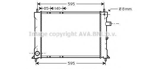 AVA QUALITY COOLING AU2155 Радіатор, охолодження двигуна