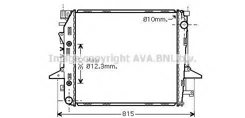 AVA QUALITY COOLING AU2198 Радіатор, охолодження двигуна