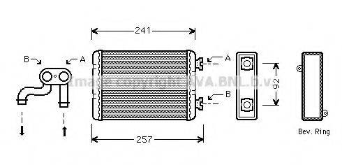 AVA QUALITY COOLING BW6257 Теплообмінник, опалення салону