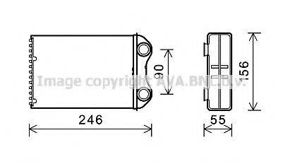 AVA QUALITY COOLING BW6426 Теплообмінник, опалення салону