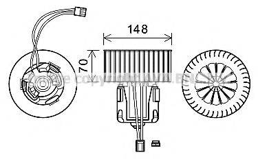 AVA QUALITY COOLING BW8539 Електродвигун, вентиляція салону