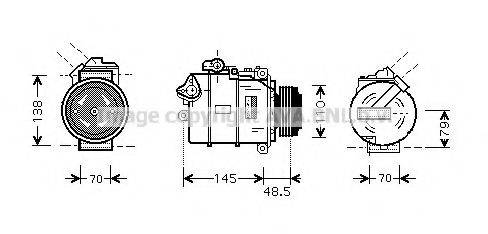 AVA QUALITY COOLING BWAK332 Компресор, кондиціонер