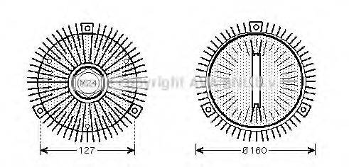 AVA QUALITY COOLING BWC325 Зчеплення, вентилятор радіатора