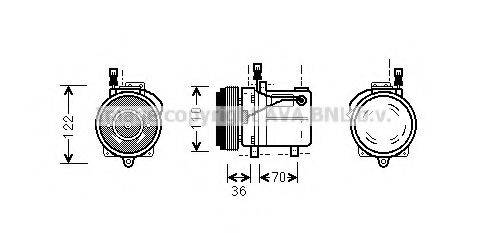 AVA QUALITY COOLING BWK060 Компресор, кондиціонер