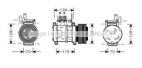 AVA QUALITY COOLING BWK073 Компресор, кондиціонер