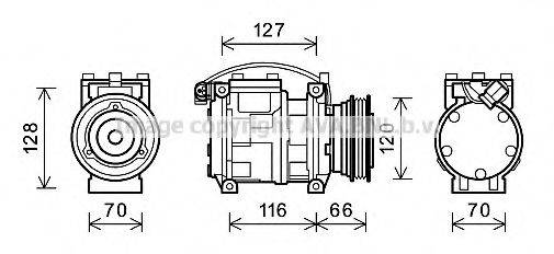 AVA QUALITY COOLING BWK232 Компресор, кондиціонер