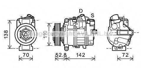 AVA QUALITY COOLING BWK415 Компресор, кондиціонер