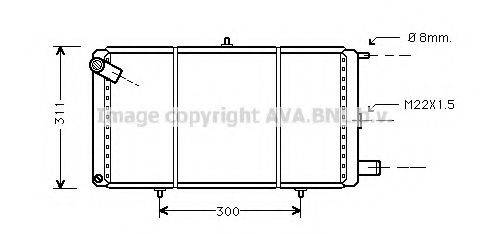 AVA QUALITY COOLING CN2007 Радіатор, охолодження двигуна