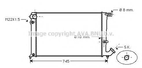 AVA QUALITY COOLING CN2142 Радіатор, охолодження двигуна