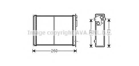 AVA QUALITY COOLING CN6260 Теплообмінник, опалення салону