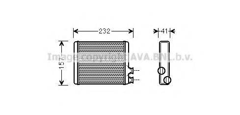 AVA QUALITY COOLING CN6286 Теплообмінник, опалення салону