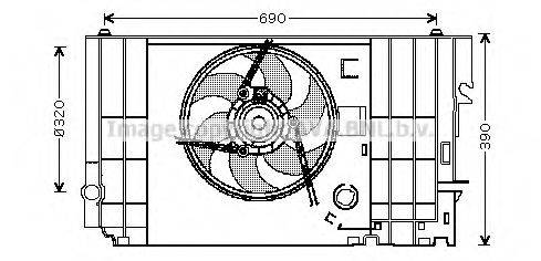 AVA QUALITY COOLING CN7546 Вентилятор, охолодження двигуна