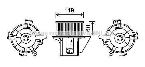 AVA QUALITY COOLING CN8299 Електродвигун, вентиляція салону